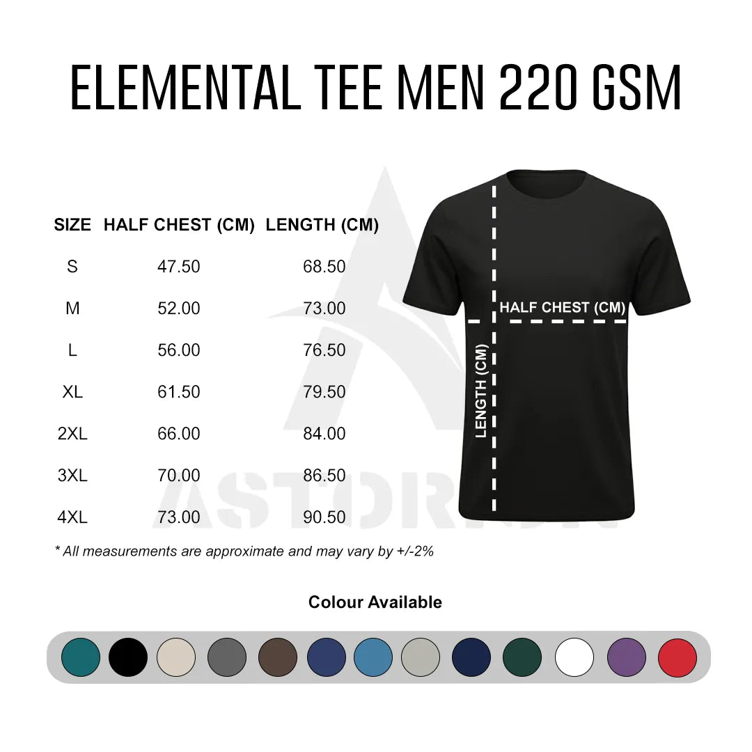Astorion T-Shirts 220GSM Half Sleeve Men